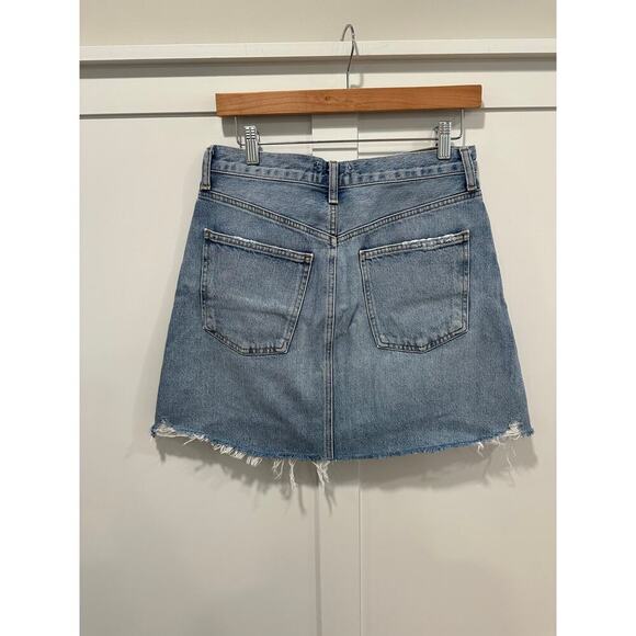 AGOLDE Criss Cross Jean Skirt Size 27 - Picture 2 of 6